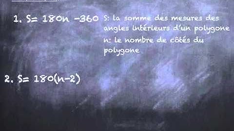 Somme angles intérieurs d