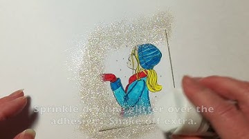 Unity Stamp Co Quick Tip Creating a glittery snow border and snowflakes