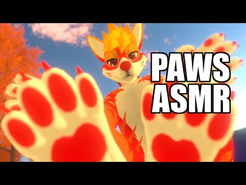 [Furry ASMR] Comforting you while rubbing my footpaws/ paws  (Scratching, tapping ..) 🐾