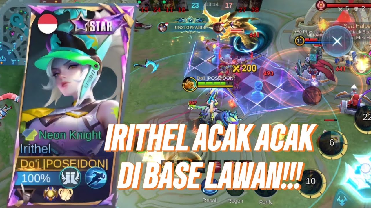 IRITHEL ACAK ACAK DI BASE LAWAN!!! - Mobile Legends