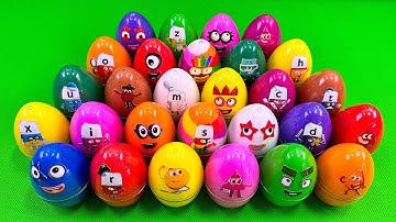 Rainbow Eggs SLIME: Hunting Numberblocks Dinosaur Eggs with CLAY Coloring! Satisfying ASMR Videos