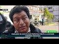 FAMILIARES DE JHON PICHARI PROTESTAN FRENTE A LA DIVINCRI EXIGIENDO INOCENCIA
