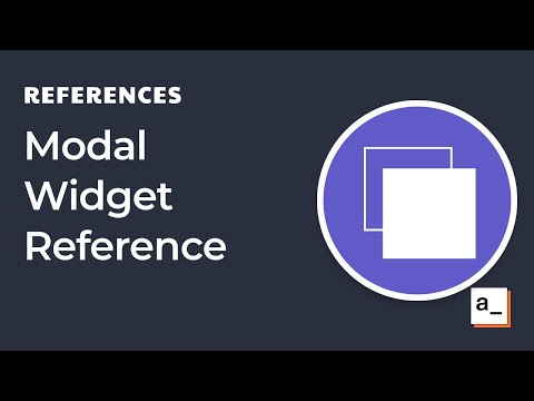 How to use the Modal Widget
