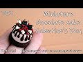 Miniature chocolate cake Valentine's Day.Tutorial. DIY. Polymer clay. Шоколадный торт из пластики.