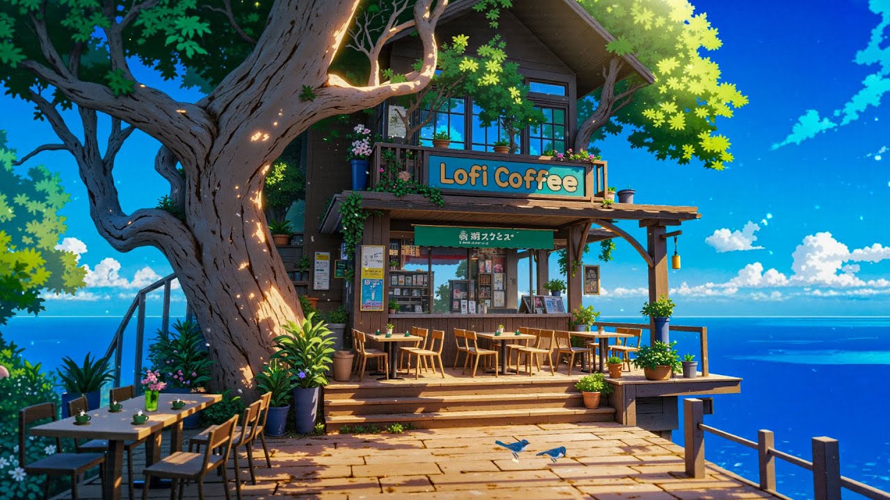 ⁣Peaceful Coffee Shop ☕ Deep focus to study / relax / work [ Lofi Hip Hop - Lofi Coffee ] 🍀🌻