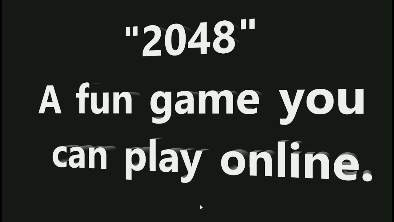 2048 - Instructions for a Fun & FREE Game you can play online - Travels  With Phil 
