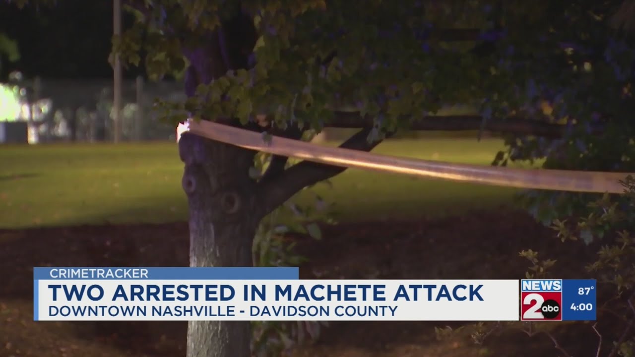 2 arrested after machete attack in downtown Nashville - YouTube