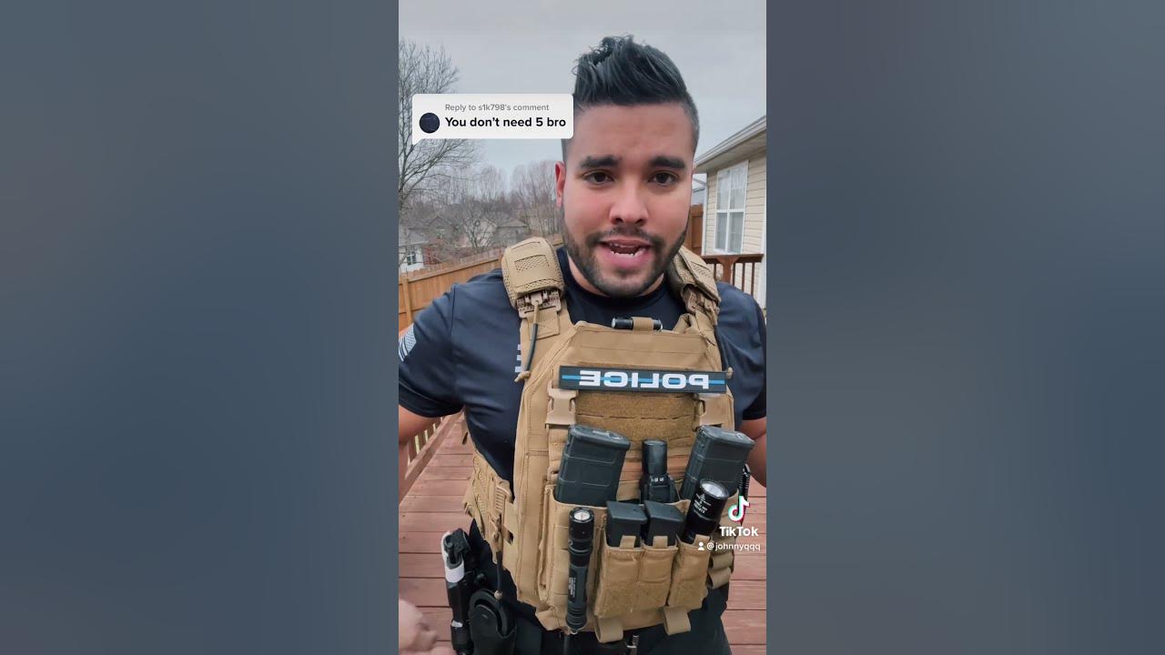 Police Officer Carries Too Many Lights! He Needs More! - YouTube