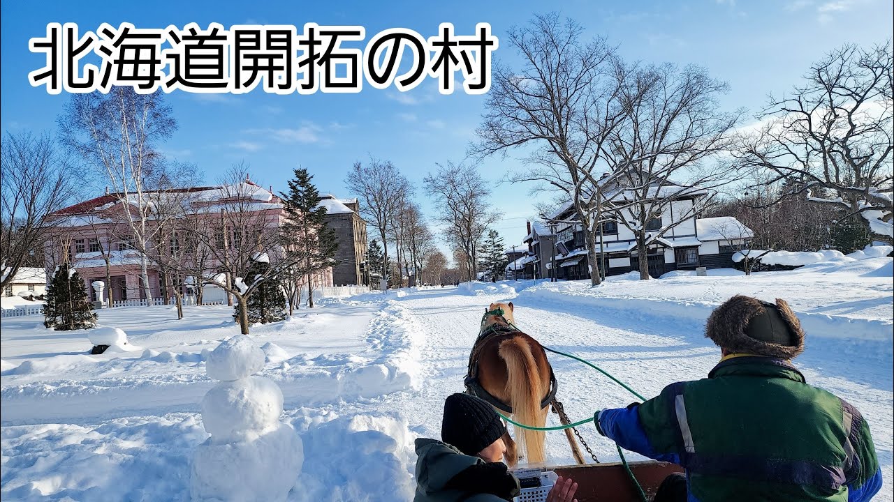 映画ゴールデンカムイロケ地の北海道開拓の村で鰊そば食べて、馬そりに乗って、アイヌ文化の勉強のために北海道立総合博物館へ行って来た
