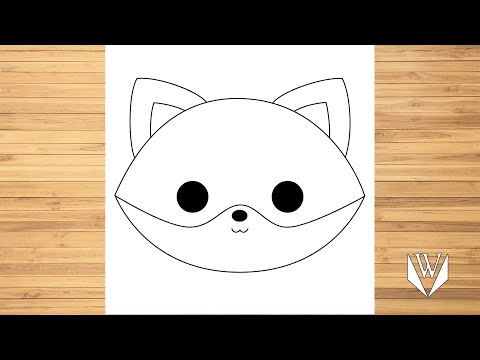 Как нарисовать милый лиса лицо шаг за шагом, Easy Draw | Скачать бесплатно раскраски