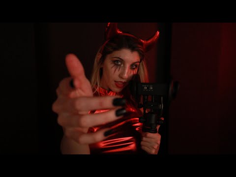 Ear-to-Ear Wet Mouth Sounds, Visual Triggers & ✨Ambience ✨😴 ~ “Sleep Demon” Puts You to Sleep 🥱🎃♥️