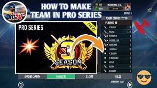 real cricket 20 new update make team in pro series||who are pro players?||Complete review screenshot 2