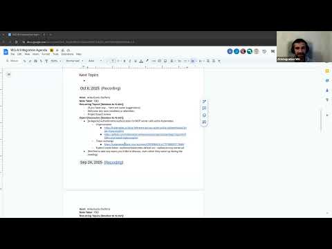 WG AI Integration Meeting for 2025-10-08 - video from Kubernetes