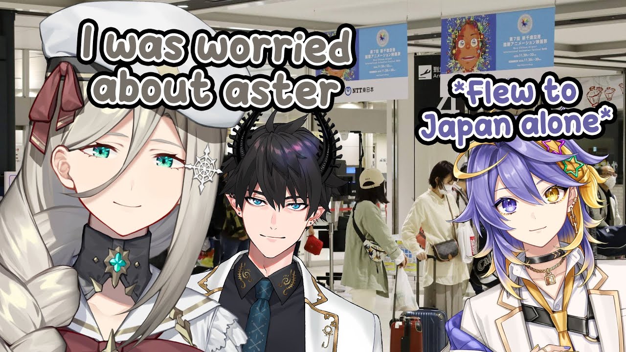 Wholesome moment of Aia and Ren picking Aster up from the airport | NIJISANJI EN Clip