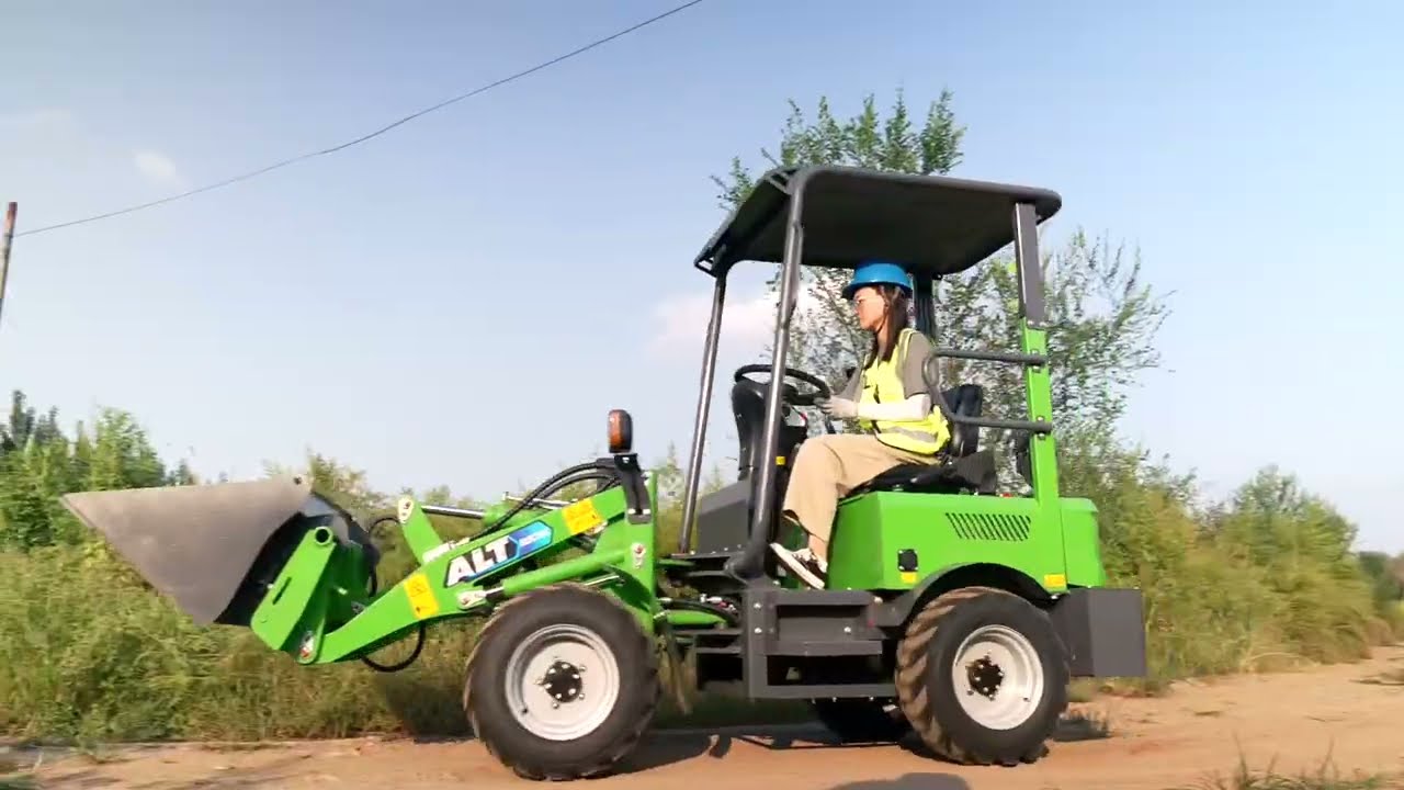 AOLITE electric mini compact 4 wheel loader