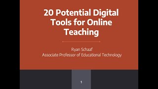 20 Digital Tools for Online Learning