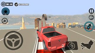 Impossible Car Tracks 3D - Red Pick Up Driving Stunts Levels 21 to 23 - Android Gameplay 2017 screenshot 5