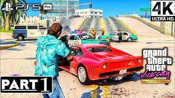 GTA Vice City Definitive Edition – Full Game Walkthrough Part 1 | 4K 60FPS | PS5 Pro | No Commentary