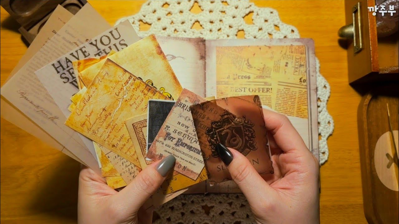Винтаж в стиле Гарри Поттера｜ASMR｜Арт-дневник 