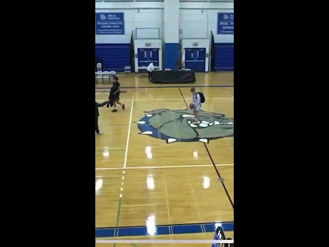 Backwards half-court swish 🥶 (via Jordy Gross/Rosyln High School) #shorts