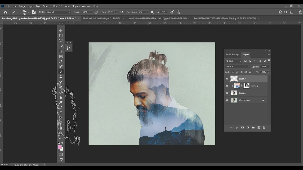 Painting Brush with Clipping Mask in photoshop