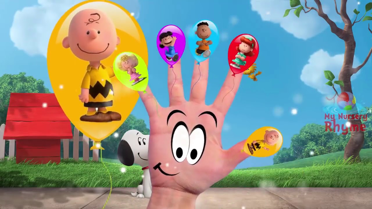 PEANUTS MOVIE Finger Family & MORE Nursery Rhymes for Children 3D