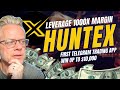 Huntex 1st trading app on telegram 1000x leverage join the defilife trading team