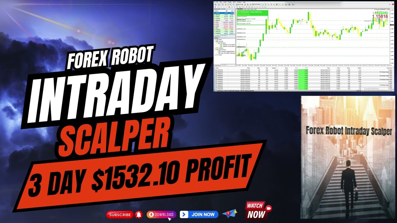 FX Intraday Scalper Robot Made $1,532.10 in 3 Days – Intraday Trading Strategy Revealed!