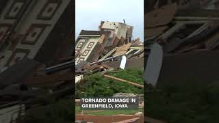 Tornado damage in Greenfield, Iowa #shorts