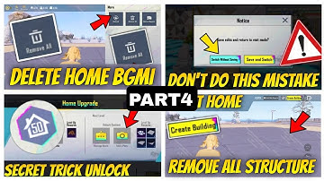 ✅How To Delete & Reset Home In Bgmi | home building save problem | Old home waps laaye | 3.5 update