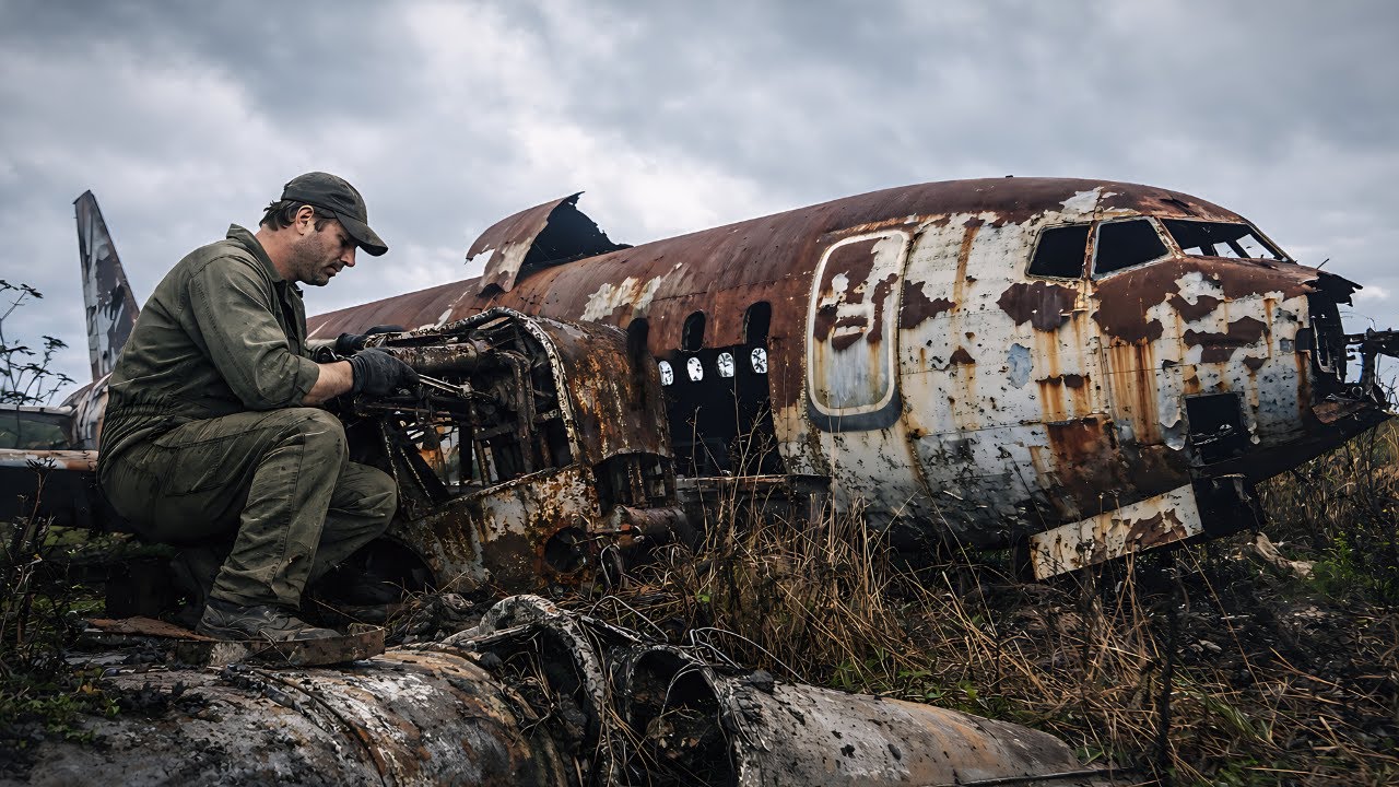 ASMR Military Aircraft Restoration  WWII Spitfire Full Flight-Ready Revival from Wreckage