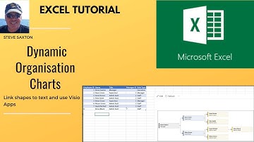 How to create a dynamic organisational chart in Microsoft Excel, org chart and the Visio App.