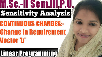 Sensitivity Analysis l Continuous Change in Requirement Vector 