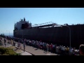 M/V Paul Tregurtha arriving Duluth with Captain's Salute (horn blast)