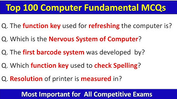 Computer Fundamental MCQ Part -3 | Computer MCQ Question for Competitive Exams