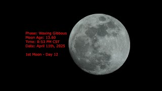 Waxing Gibbous Moon - Age 13 60