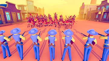 10 Deadeyes vs 10 Jousters in TABS with Wild West Fraction Update