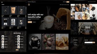 How to make a complete coffee website design using html css js step by step