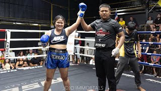 สู้เพื่อครอบครัว นักมวยหญิงไทยชกมวยไทยโคตรมันส์ Jasmin Rawaiboxingchamp vs หงษ์ฟ้า ก เจริญศักดิ์