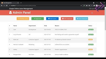 Simple Online Leave Management System in PHP MySQL with Source Code - CodeAstro