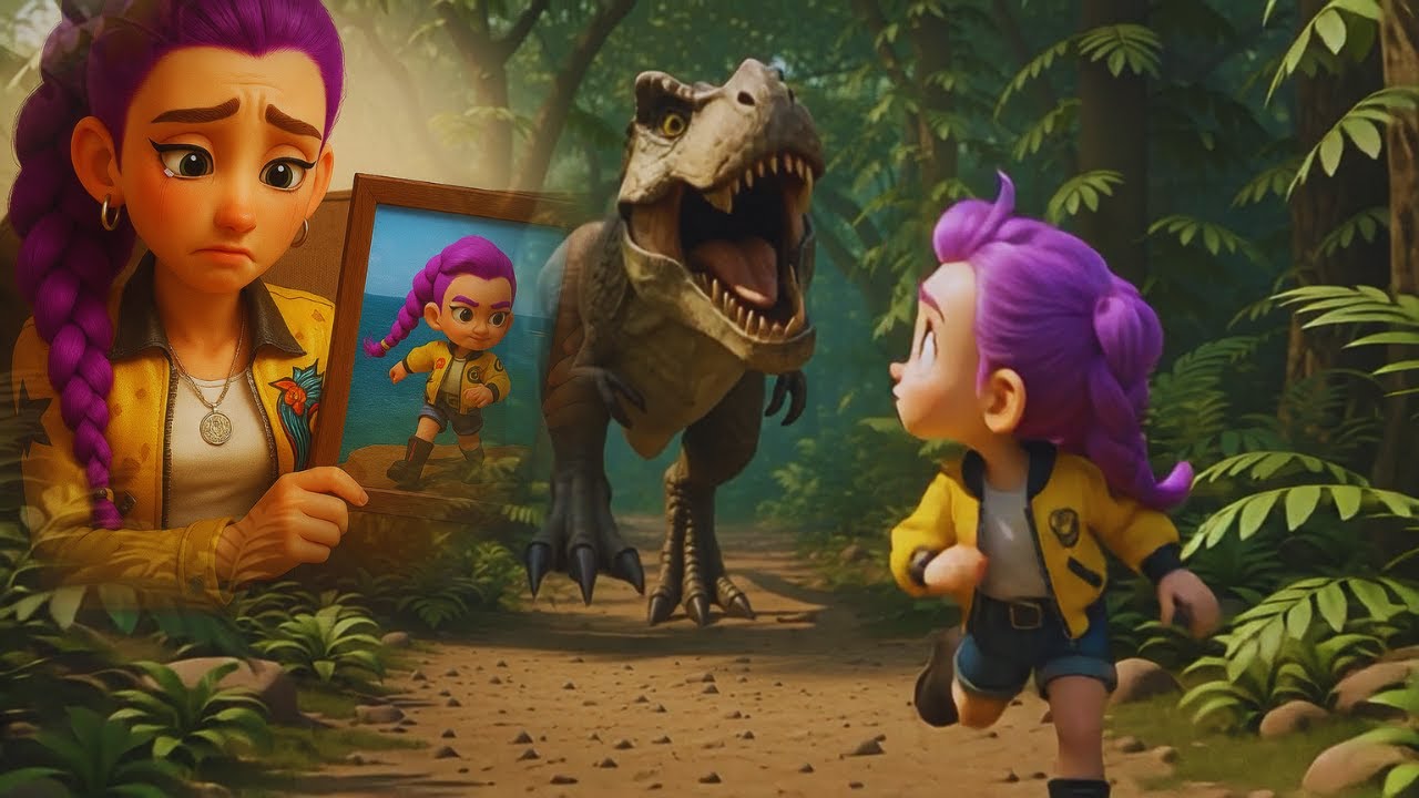 Baby Rumi Exciting Adventure on Jurassic Park Island - YouTube