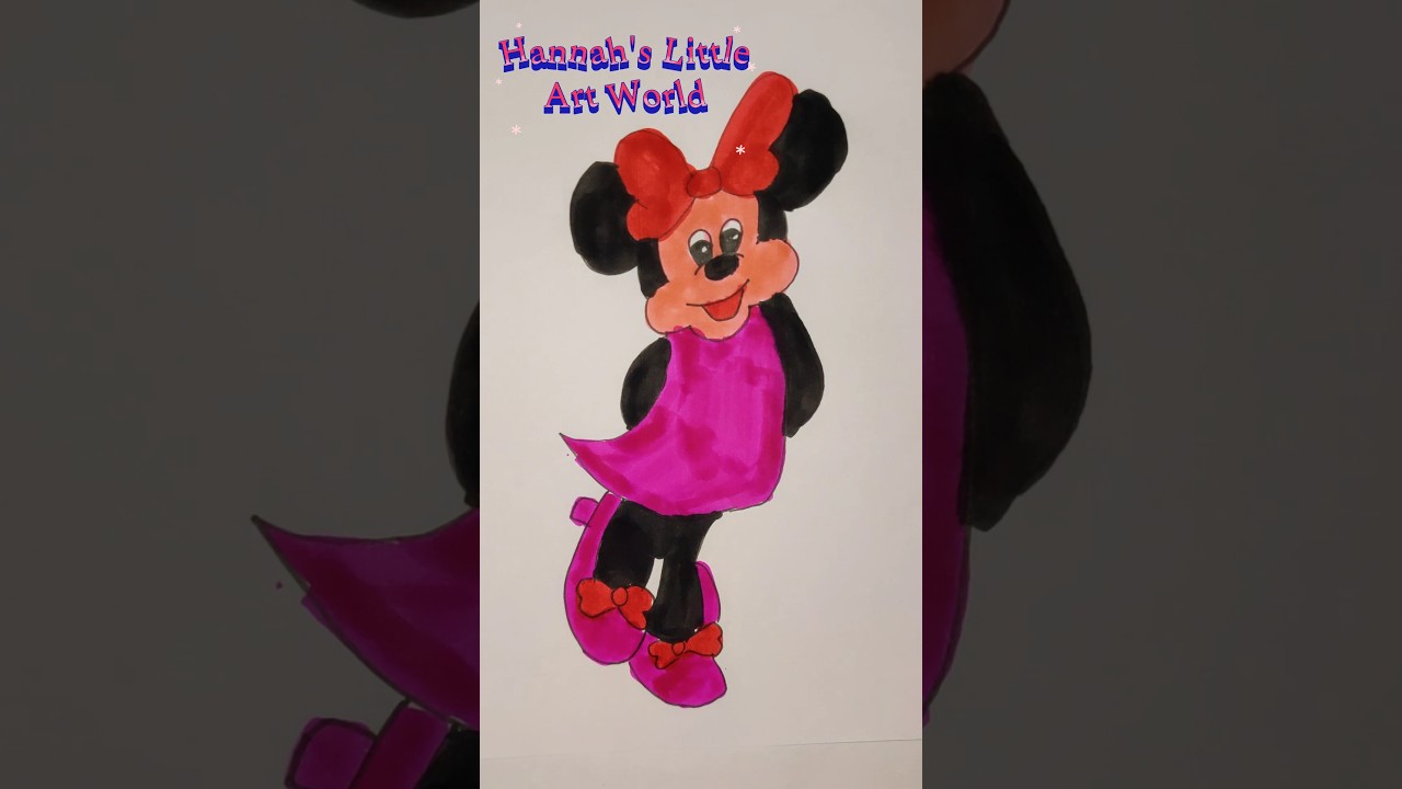 Easy Minnie Mouse Drawing