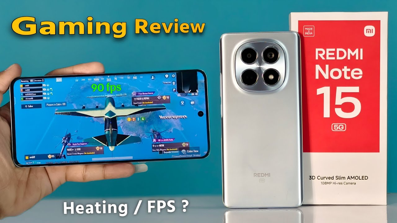 Тест производительности Redmi Note 15 5G в играх с помощью измерителя FPS и температуры | Redmi N...