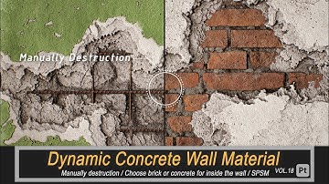 Dynamic Damaged Concrete Wall Material in Substance Painter | Manually Destruction