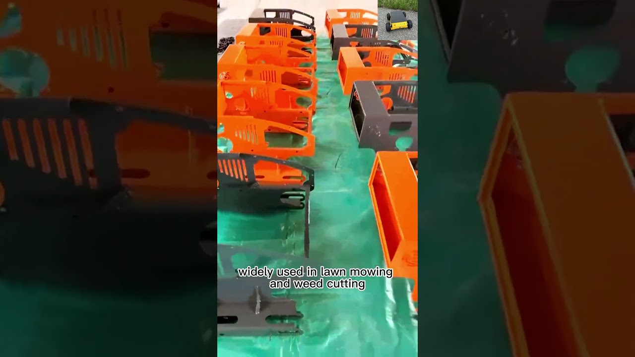 550mm cutting width battery operated 360 degree rotation RC tracked slope mower