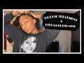 HOW TO: HOT OIL TREATMENT + DEEP CONDITION (damaged natural hair)