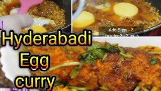 Hyderabadi Egg Curry Recipe/hyderabadi egg masala curry recipe/egg pouch curry recipe/masala egg.