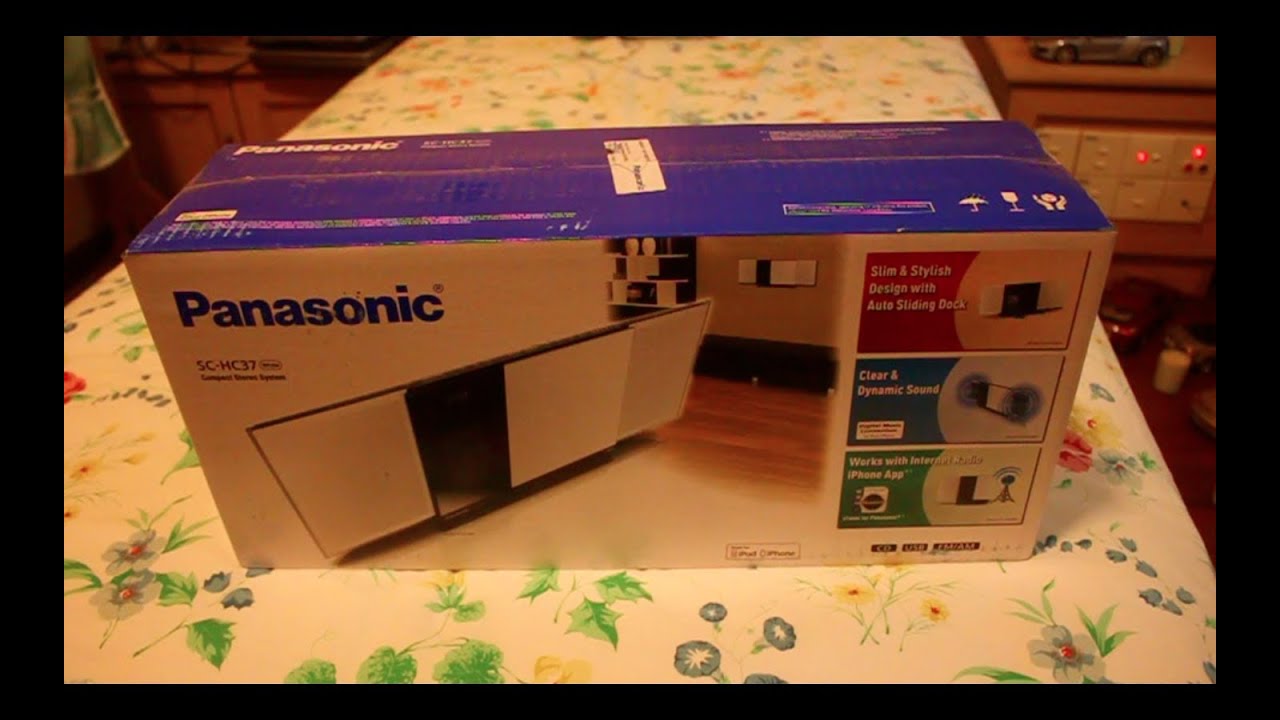 Unboxed : Panasonic SC-HC37 Compact Stereo System with quick sound demo