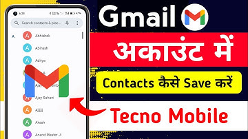 Tecno Phone Me Contact Number Ko Gmail Me Kaise Save Kare | Save Contacts On Gmail