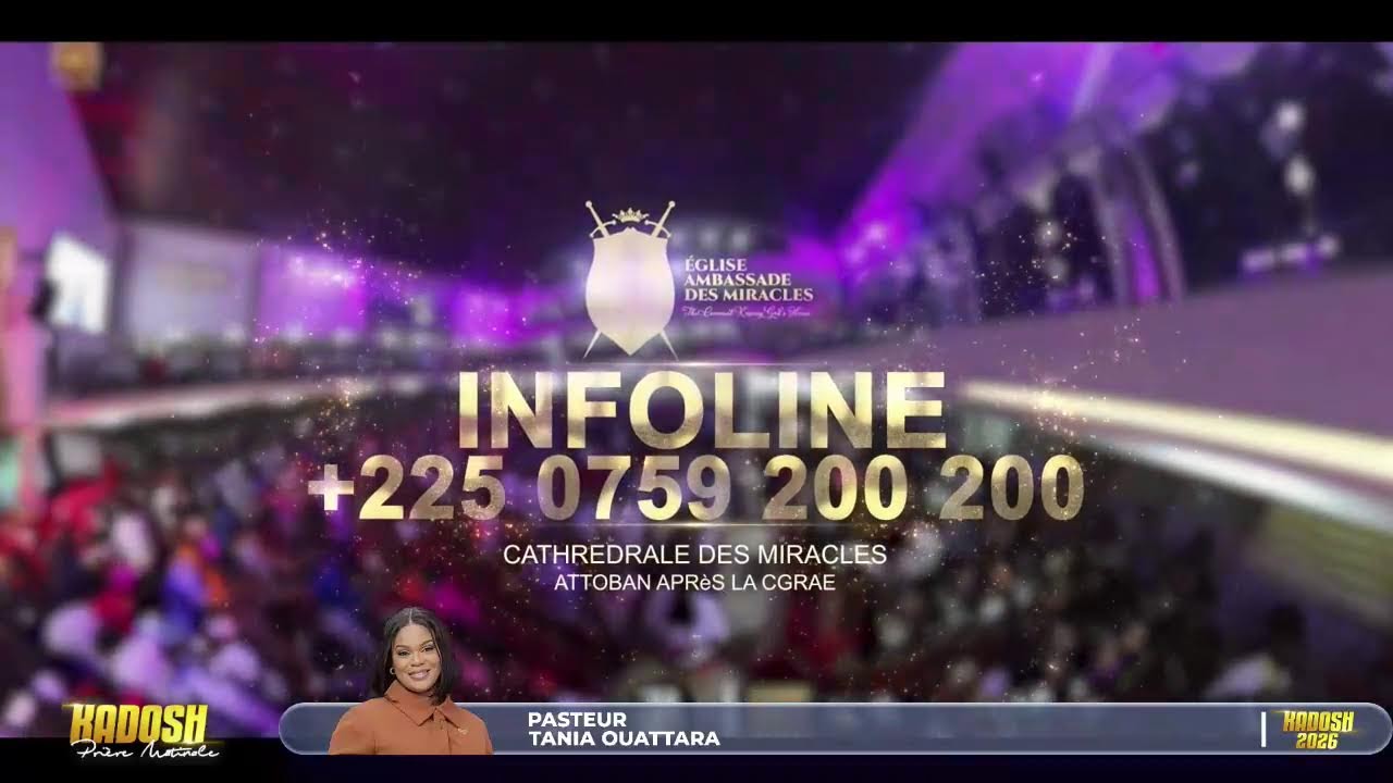 PRIERE MATINALE -KADOSH 2026 I JOUR 12  I JEU 12 FEV 2026 I PASTEURE TANIA OUATTARA